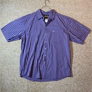 Cinch Men’s Short Sleeve Shirt. Size XXL. Color Purple/White.